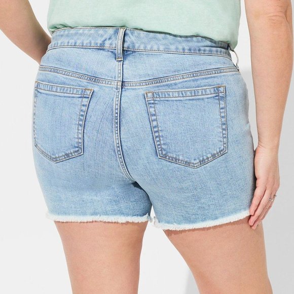 Torrid Light Blue Jean Shorts - Picture 2 of 11